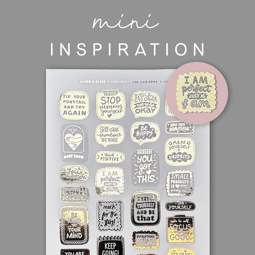 Foiled Inspiration Stickers for Planners