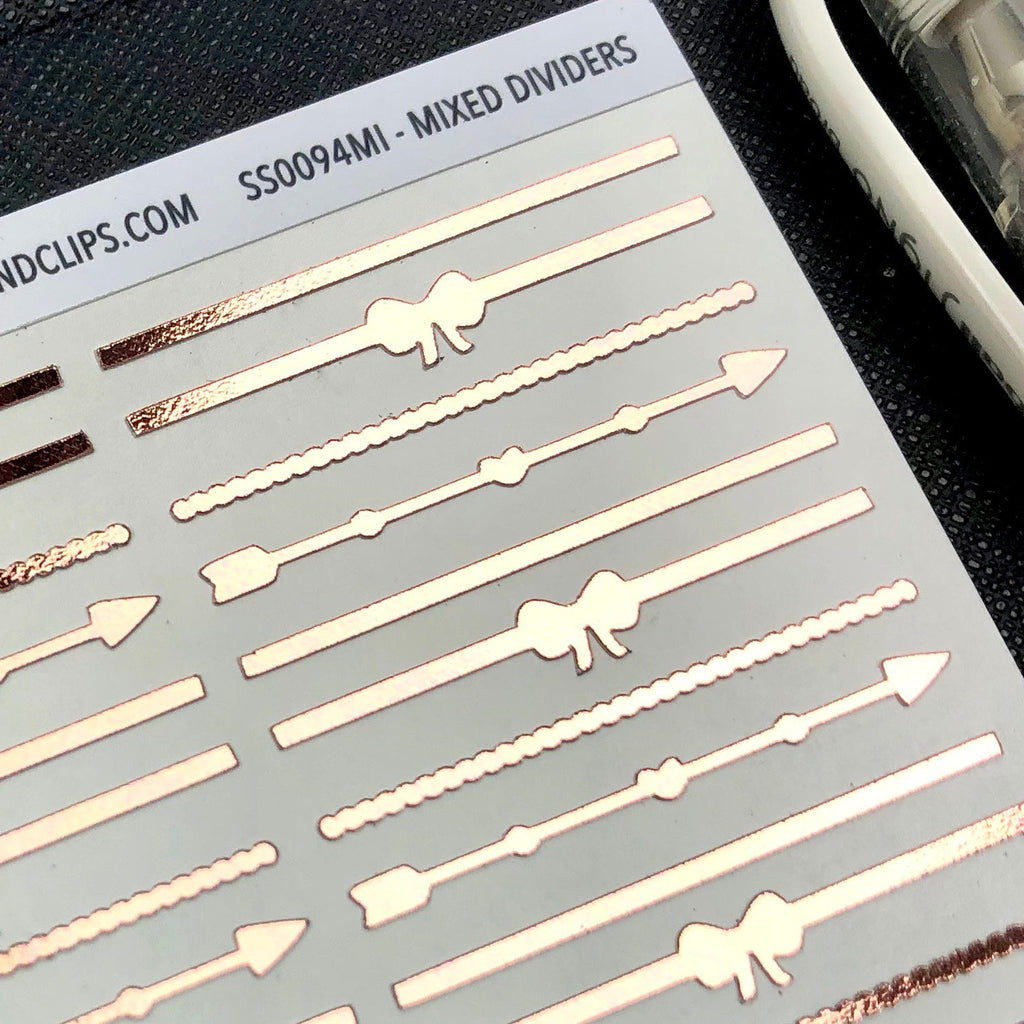 Mixed Foiled Divider Stickers