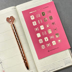 Foiled Planner Time Stickers: Mini Decorative Stickers