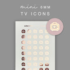 Foiled TV Planner Stickers: Mini Icon Stickers