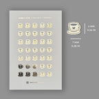 Gold Foil Tea Icon Stickers: Teacup Planner Icons
