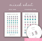 Cleaning Chore Planner Stickers: Mini Icon Set