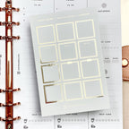 Blush Pink Foiled Mini Planner Stickers: Hobonichi Weeks (21mm)