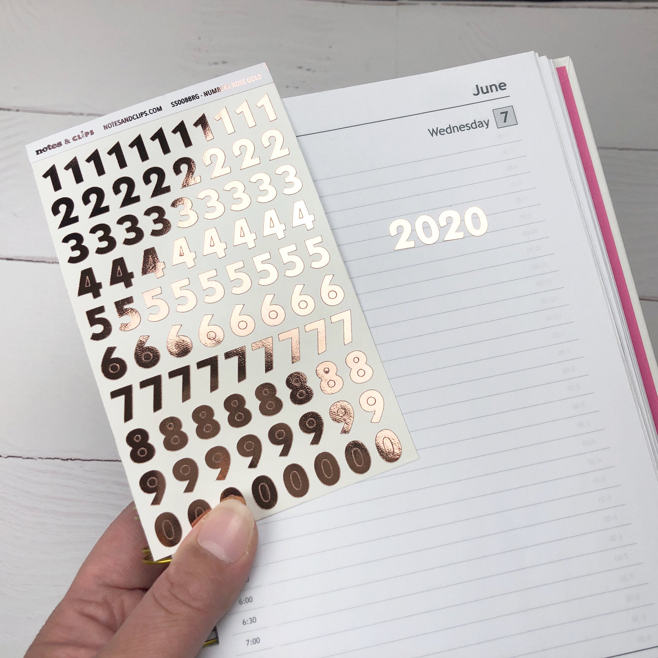 Foiled Number Stickers