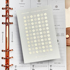 Mini Scallop Planner Stickers: 5mm Bujo Stickers
