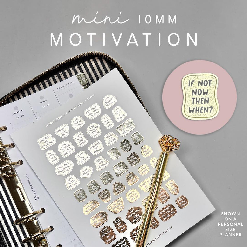 Foiled Motivational Planner Stickers