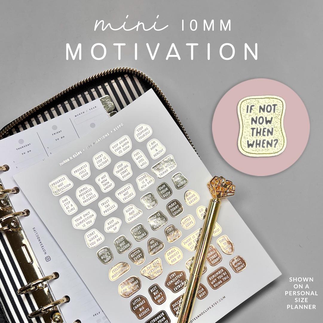 Foiled Motivational Planner Stickers