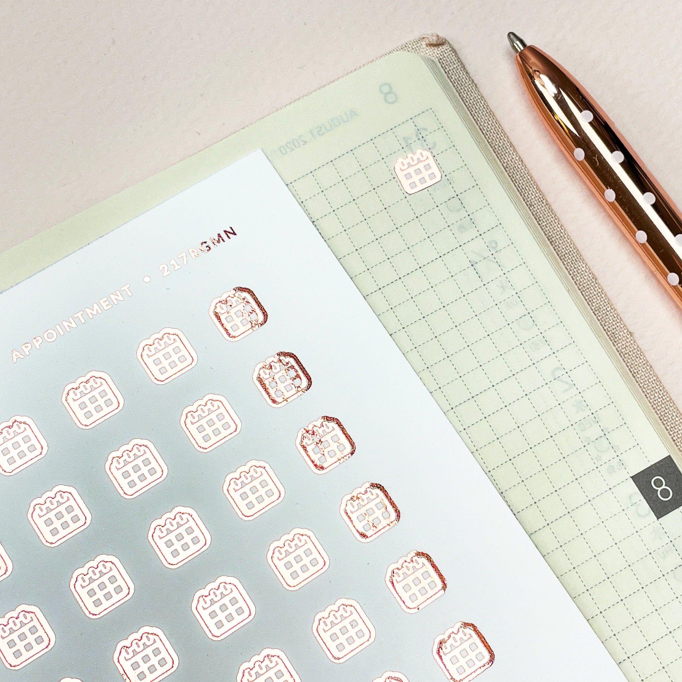 Mini Appointment Stickers: 6mm Foiled Planner Stickers