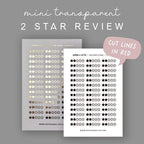 Foiled Star Rating Stickers - Clear or White Sticker Paper