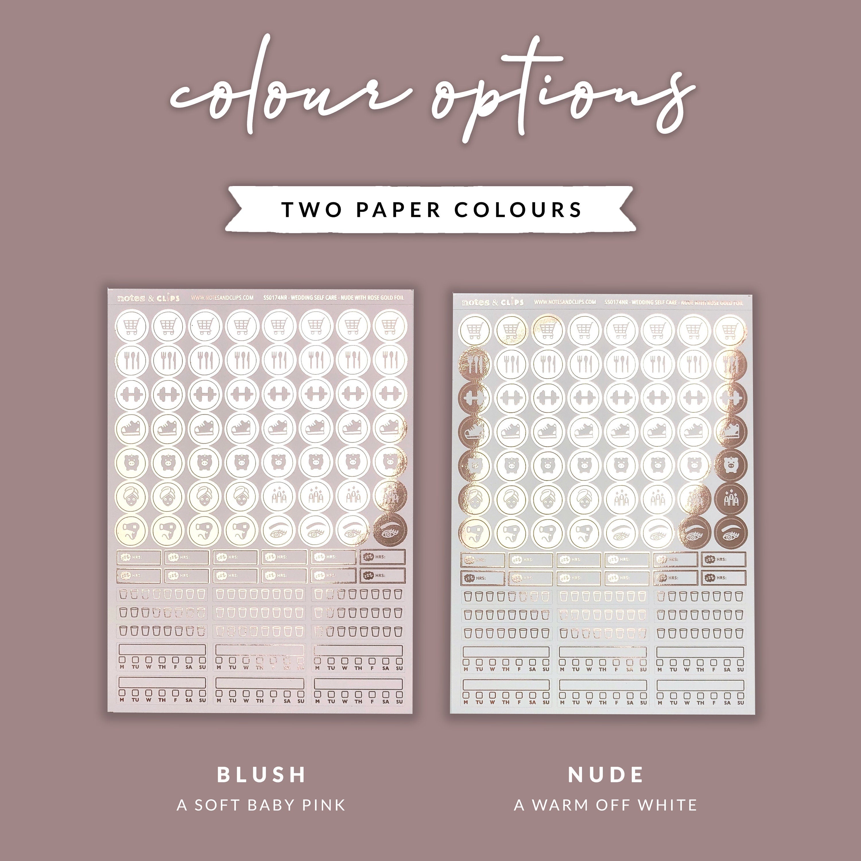 Foiled Self Care Stickers - Wedding Planning Stickers