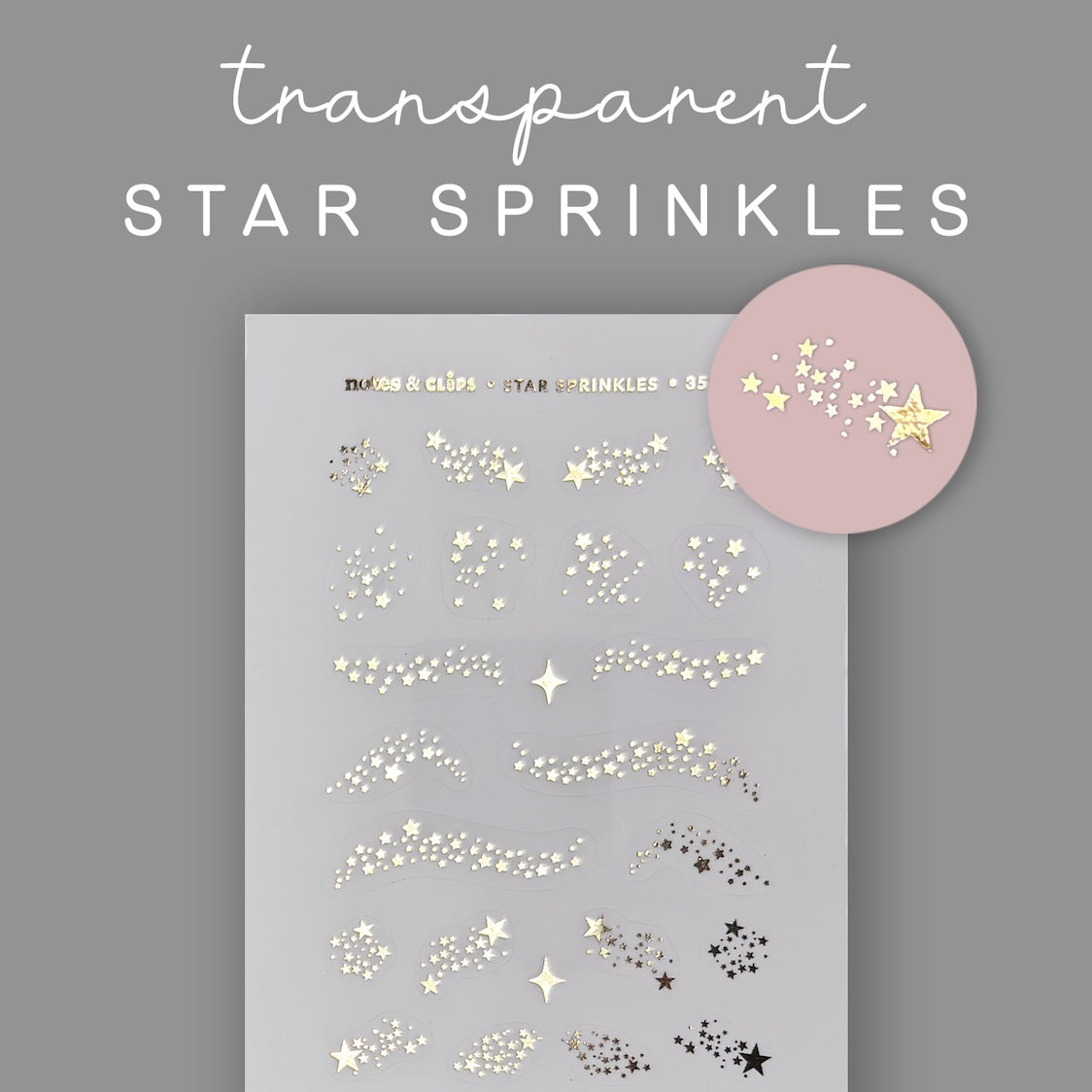 Star Planner Stickers - Foiled Sprinkle Stickers
