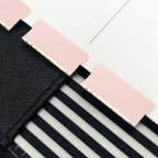 Blank Tab Stickers - Blush with Foil trim