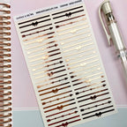 Mixed Foiled Divider Stickers