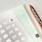 Foiled Happy Mail Mini Planner Icon Stickers