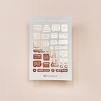 Foiled Mini Planner Stickers: Motivational Decorative Stickers