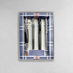 Black and Silver Pen Gift Set - 4 Black Ink Pens