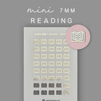 Gold Foil Book Icon Stickers: Planner Accessories