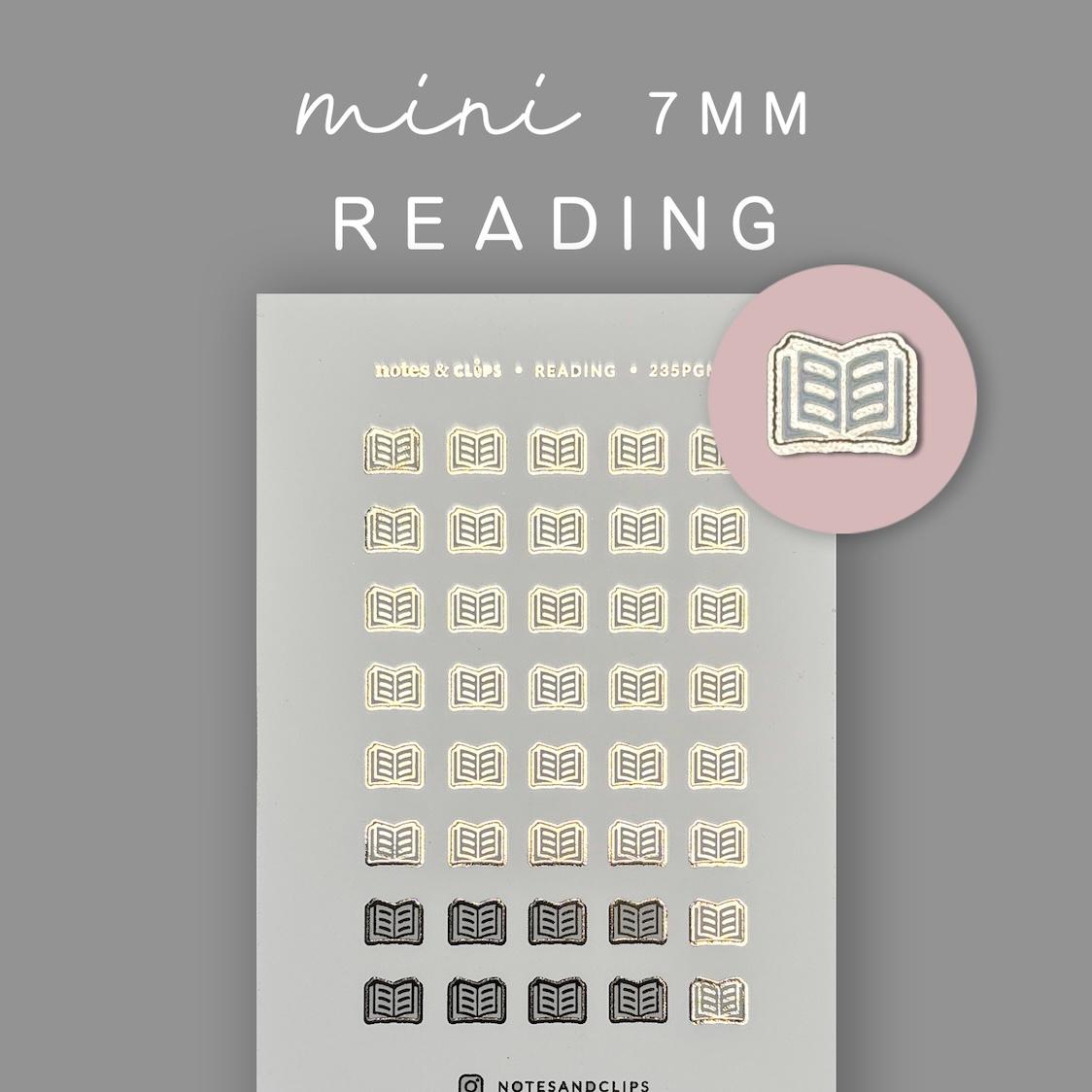 Gold Foil Book Icon Stickers: Planner Accessories