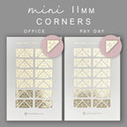 Mini Task Corner Stickers: Foiled Planner Reminders