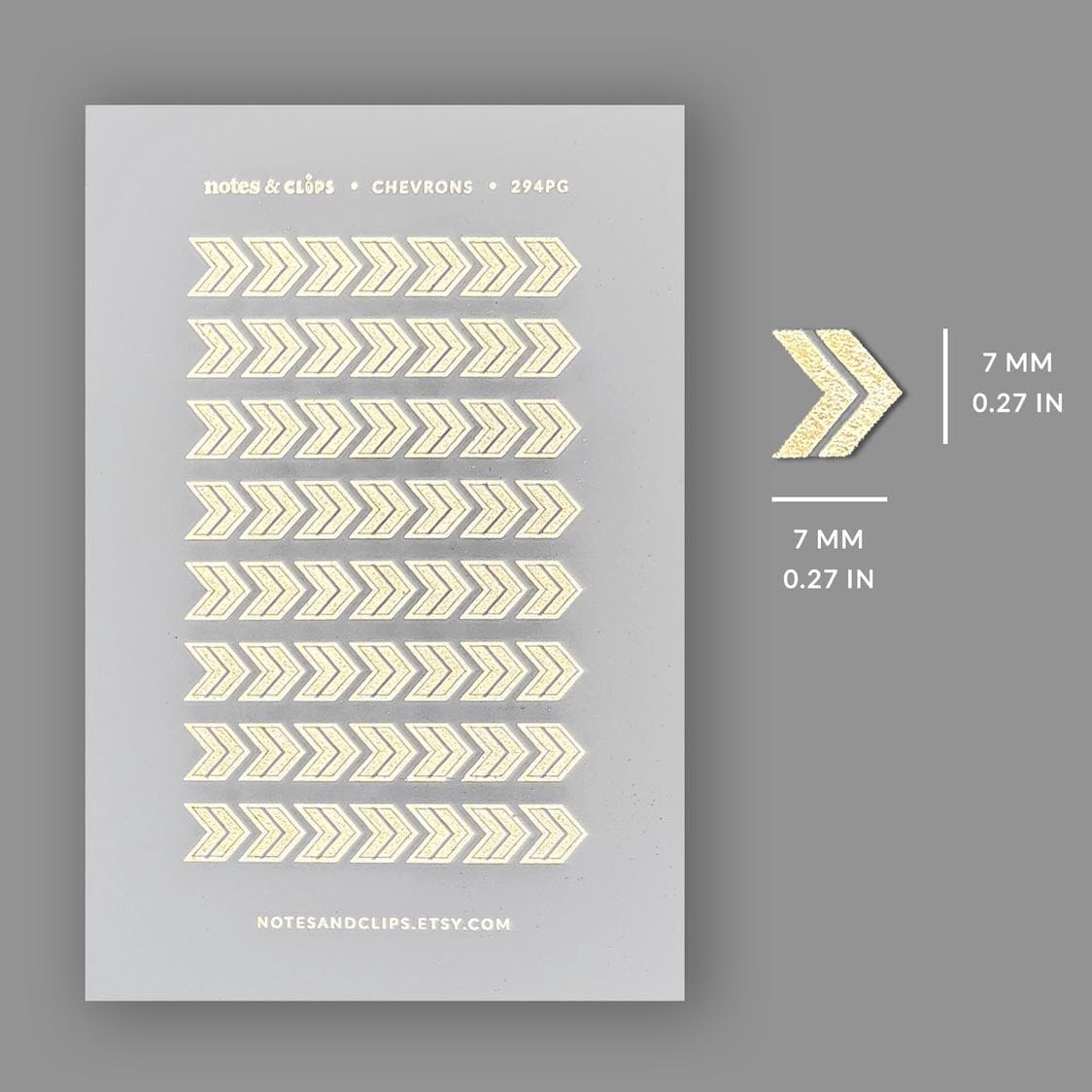 Foiled Double Chevron Stickers