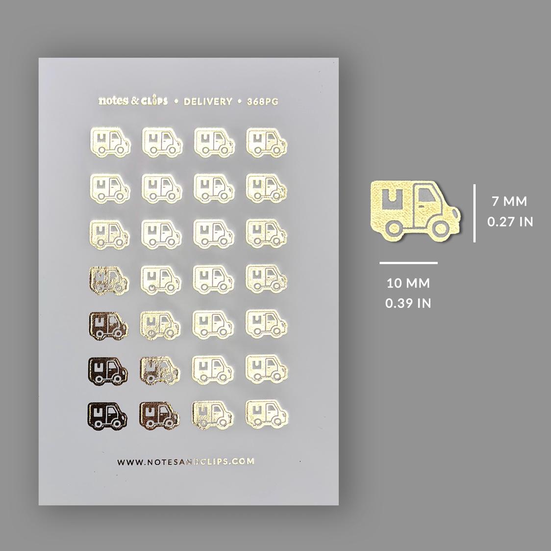 Delivery Stickers - Foiled Delivery Truck Planner Stickers