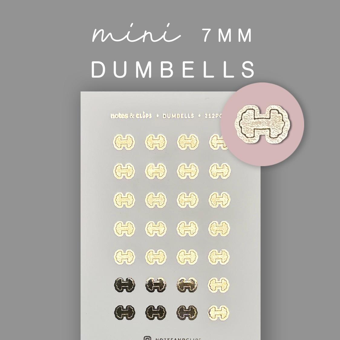 Gold Foil Workout Stickers: Gym Planner Icons