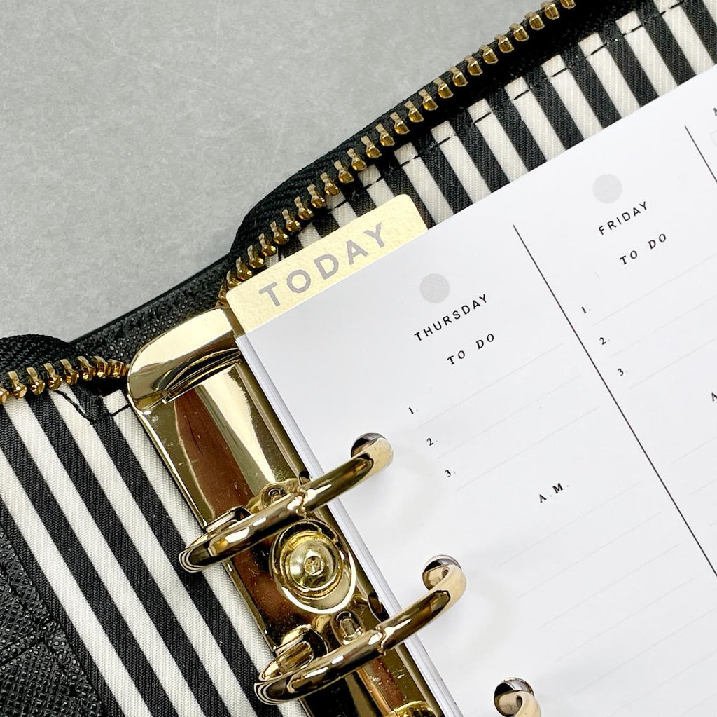 Foiled Planner Bookmarks: Blush Pink Ringbound Page Markers (Set of 3)