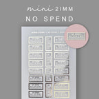 Foiled No Spend Tracker Stickers