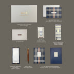 Stationery Box - Navy Tartan - Letterbox Gift