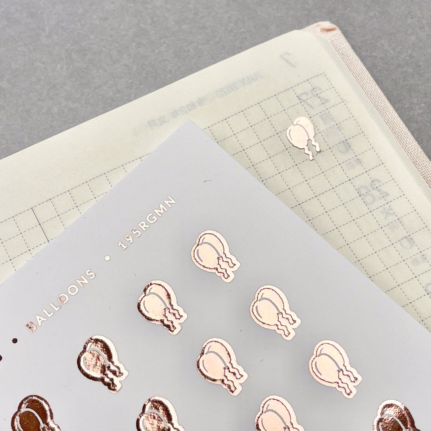 Foiled Mini Balloon Planner Stickers