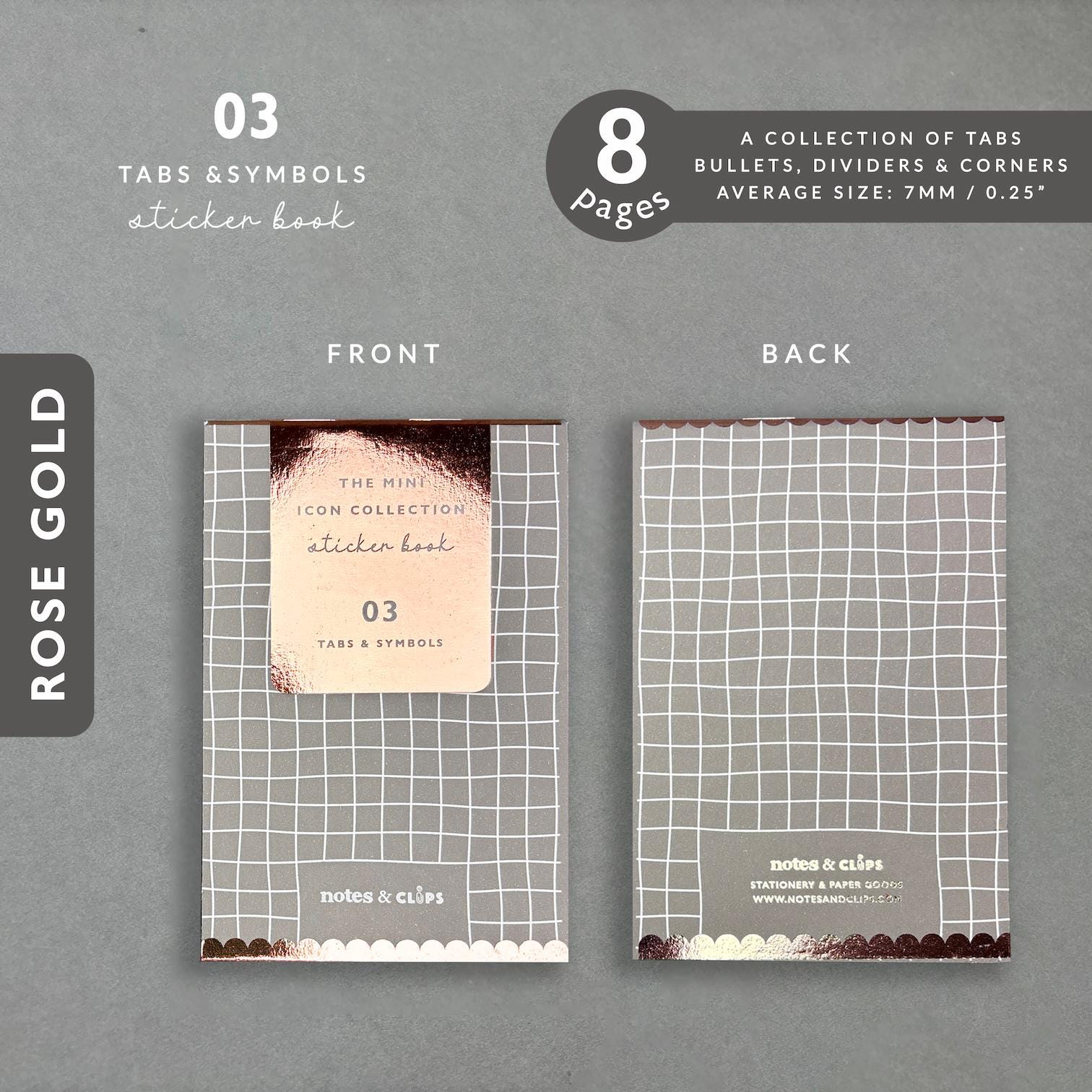 Tabs and Symbols Sticker Book: Mini Planner Stickers