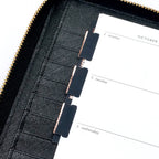 Blank Tab Stickers - Black with Foil trim