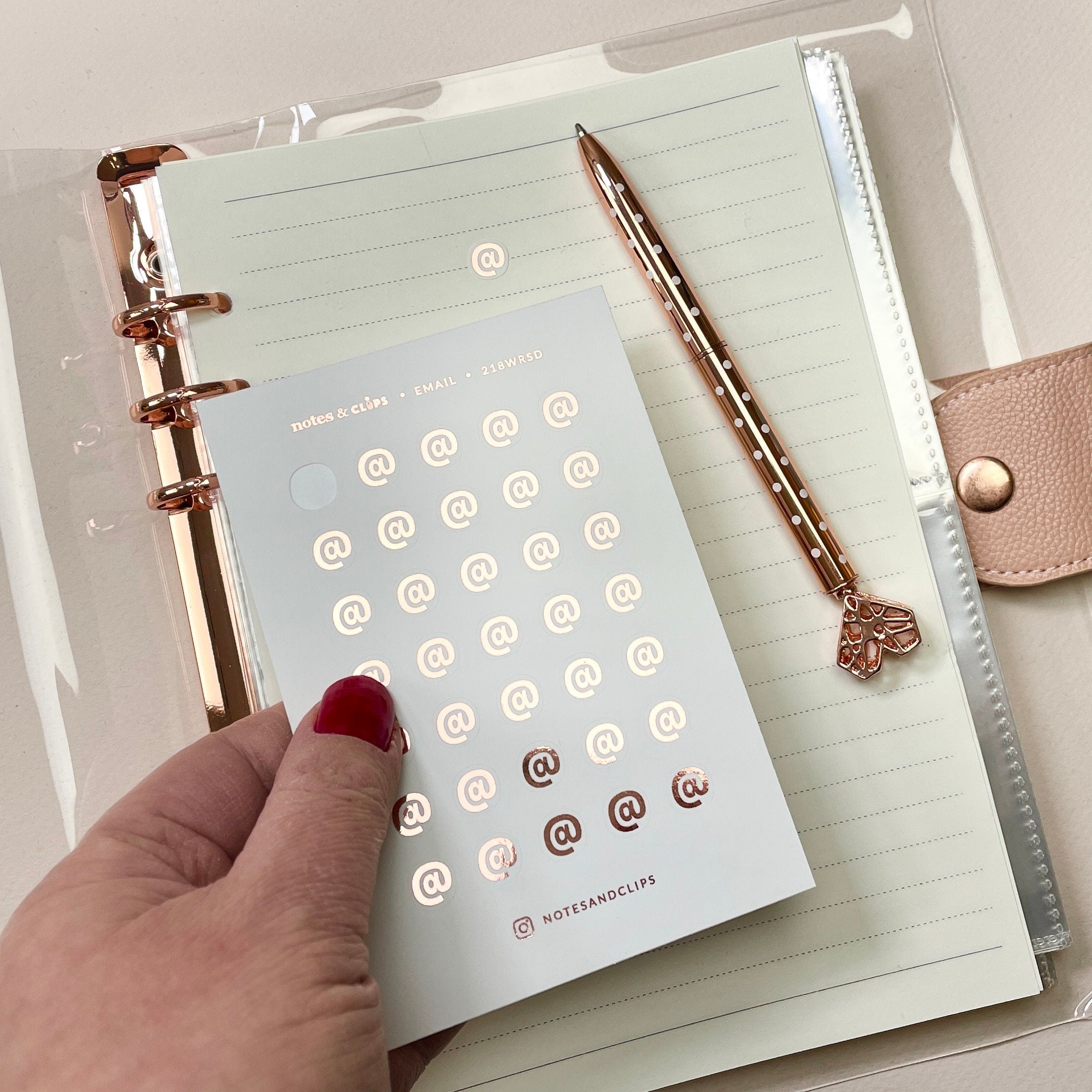 Foiled Email Planner Stickers: 9mm Icon Stickers