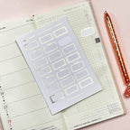 Foiled Mini Half Box Planner Stickers: Decorative