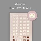 Foiled Happy Mail Mini Planner Icon Stickers