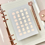 Foiled Cat Planner Stickers, 9mm Cat Icons
