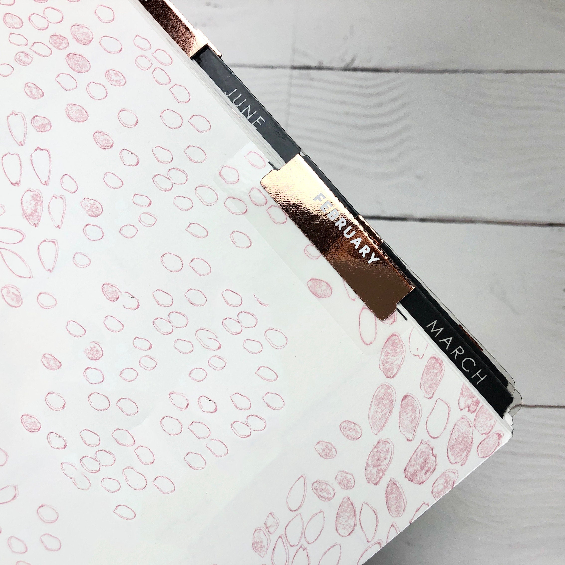 Foiled Large Planner Tab Stickers: Monthly Tab Covers