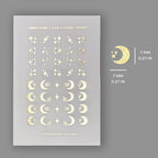 Moon Stickers - Foiled Transparent Decorative Planner Stickers