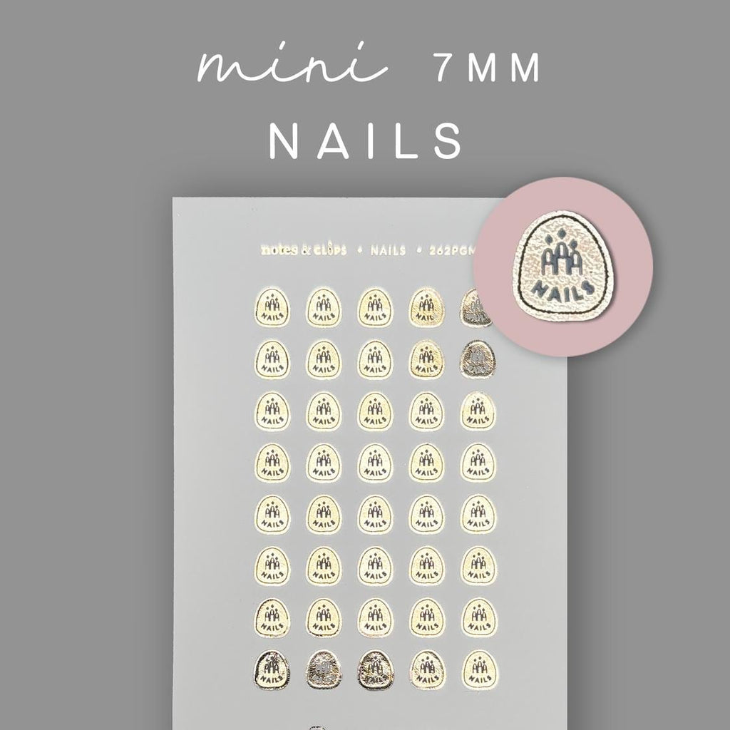 Foiled Nail Appointment Stickers: Planner Mini Icons