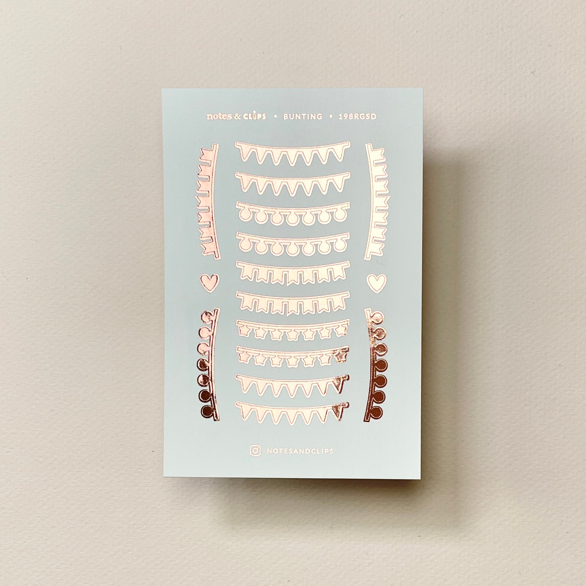 Foiled Bunting Planner Stickers: Decorative Divider Stickers