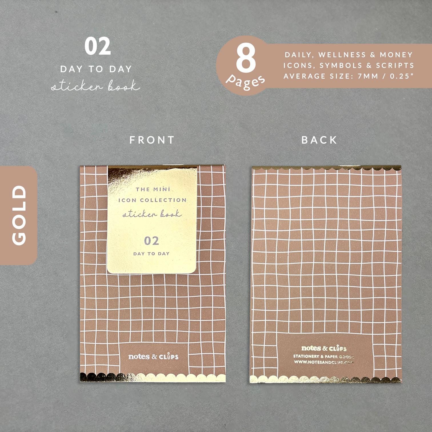 Day to Day Icon Sticker Book: Mini Planner Stickers