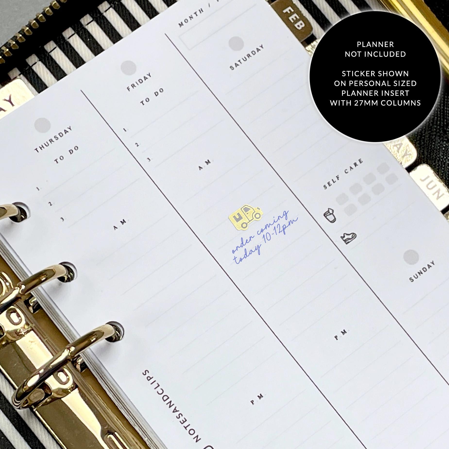 Delivery Stickers - Foiled Delivery Truck Planner Stickers