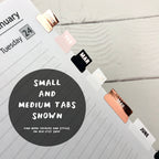 Foiled Medium Tab Month Stickers
