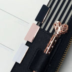 Blank Tab Stickers - Blush with Foil trim