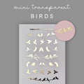 Transparent Bird Sticker - Foiled Clear Deco Sticker