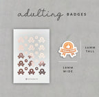 Foil Adulting Achievement Planner Stickers: Gold or Rose Gold