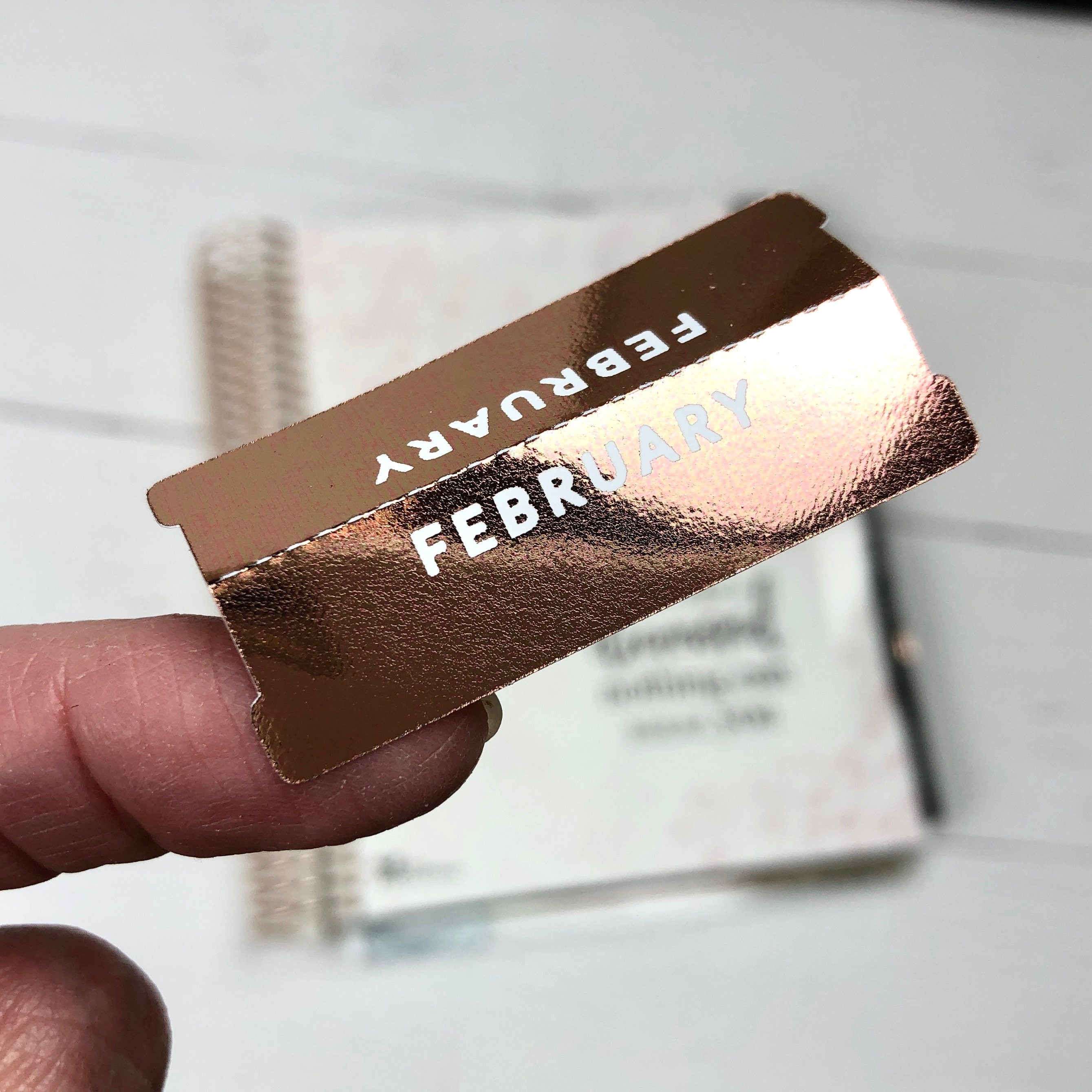 Foiled Large Planner Tab Stickers: Monthly Tab Covers