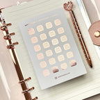 Foiled Appointment Planner Stickers: Calendar Icons