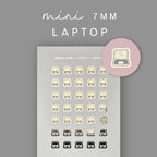 Gold Foil Laptop Planner Stickers, Mini Icon Stickers