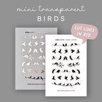 Transparent Bird Sticker - Foiled Clear Deco Sticker